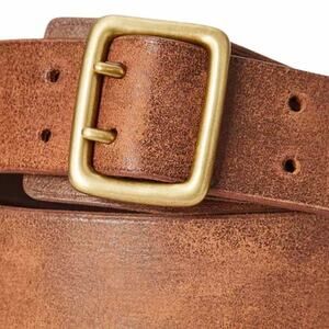 Polo Ralph Lauren Men's Double-Prong Leather Belt Distressed Brown